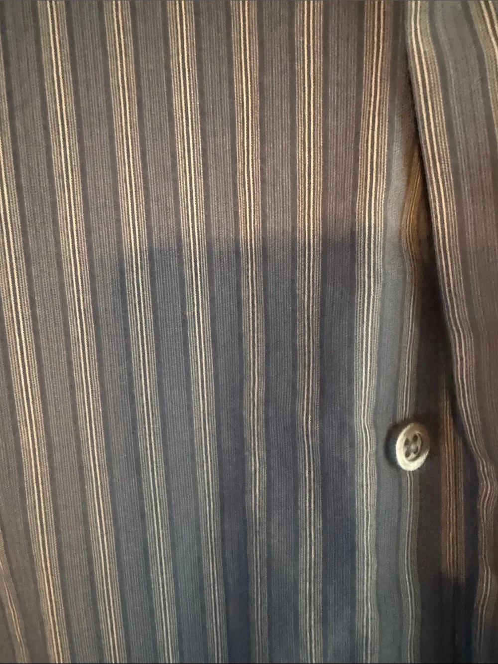 Banana Republic Blue Striped Men's Dress Shirt
